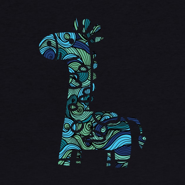 Funny giraffe colorful tshirt by thefriendlyone